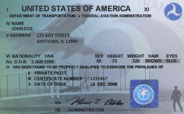 private pilot license