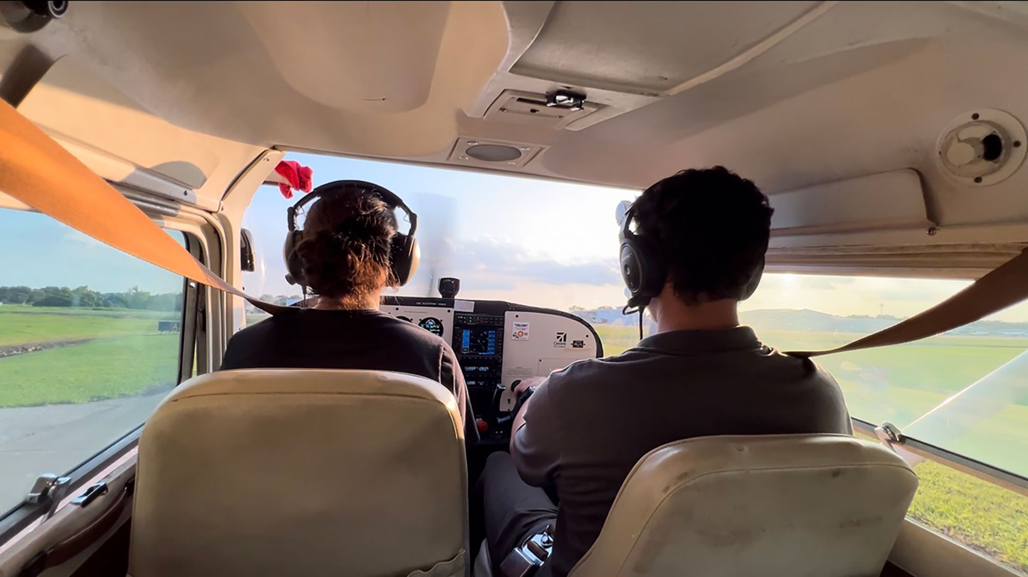 Discovery flight with aspiring pilot and instructor